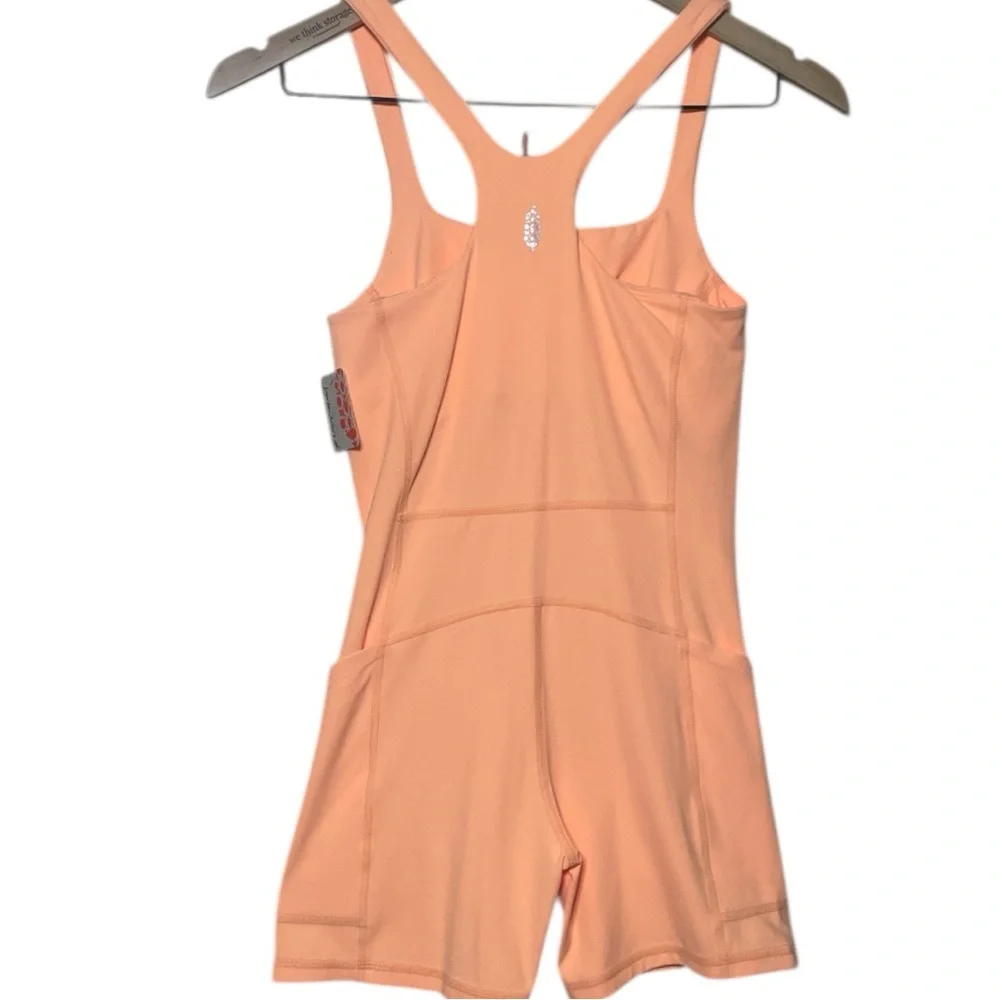 NWT FP MOVEMENT Never Better Runsie Morning Sun | Built-In Bra • UPF 50 • Shorty